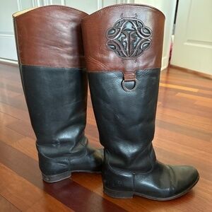 Frye Melissa logo boots
